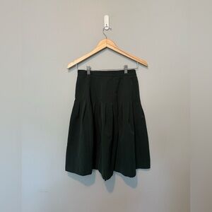 Vintage Jones New York Dark Green High-Waisted Pleated Skirt – Size 8